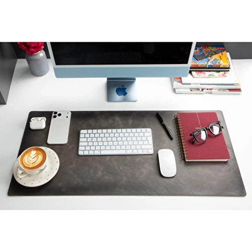 Bloominbag Atelier 91 Ash Gray Leather Desk Mat - Medium