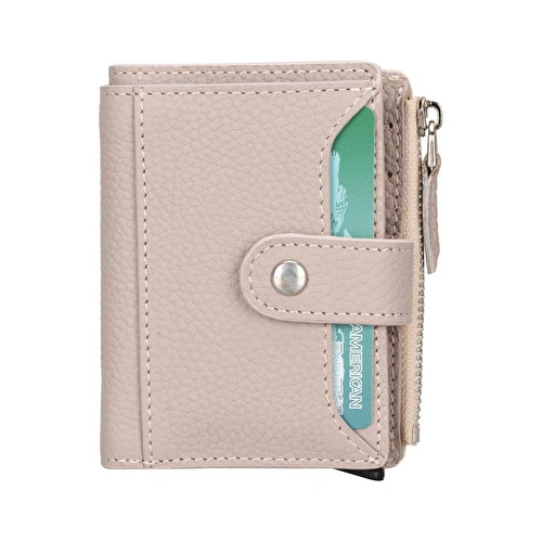 Bloominbag Siena Desert Sand Mekanizmalı Deri Cüzdan & Kartlık (rfid Korumalı)