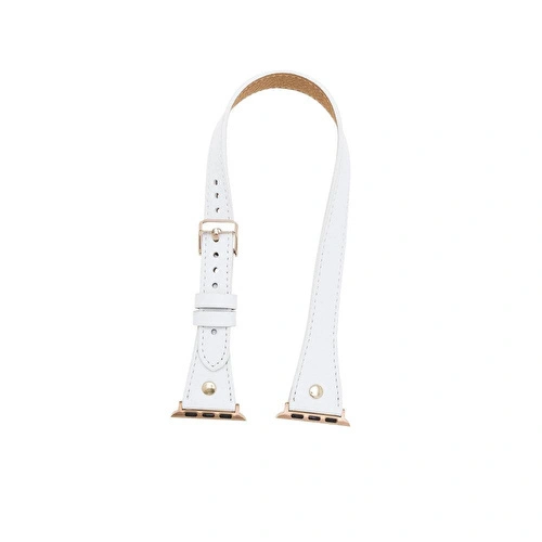 Bloominbag Alpine Double Tour Ivory White Hakiki Deri Apple Watch Kordonu - 44/45/46/49mm Bloominbag Alpine Double Tour Ivory White Hakiki Deri Apple Watch Kordonu - 44/45/46/49mm