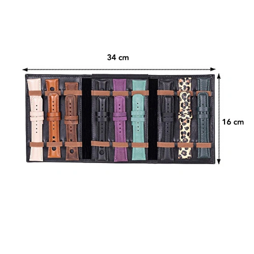 Bloominbag Bloomband Noir Black Akıllı Saat Çantası - Triple Deri Saat Kordonu Organizer Bloominbag Bloomband Noir Black Akıllı Saat Çantası - Triple Deri Saat Kordonu Organizer