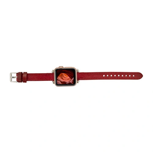 Bloominbag Bloomband Signature Crimson Red Leather Apple Watch Band - 44/45/46/49mm Bloominbag Bloomband Signature Crimson Red Leather Apple Watch Band - 44/45/46/49mm