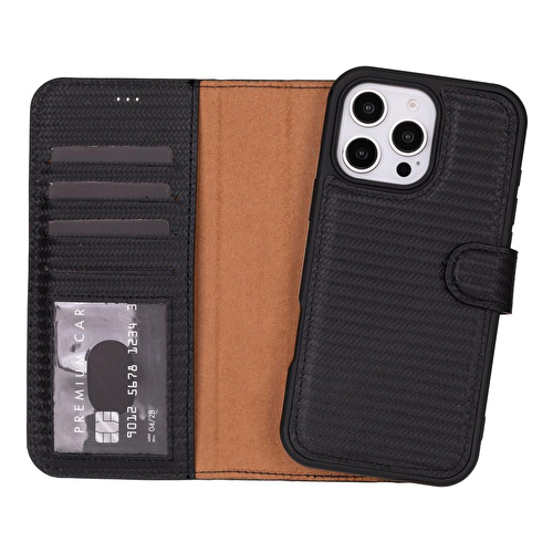 Bloominbag Aurel Magna Graphene Black Deri Iphone 16 Pro (6.3