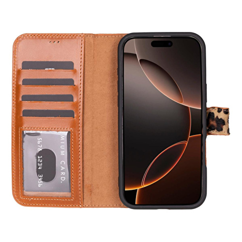 Bloominbag Aurel Magna Leopard Couture Deri Iphone 16 Pro (6.3
