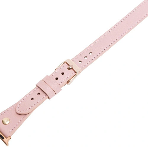 Bloominbag Alpine Double Tour Blush Pink Hakiki Deri Apple Watch Kordonu - 44/45/46/49mm Bloominbag Alpine Double Tour Blush Pink Hakiki Deri Apple Watch Kordonu - 44/45/46/49mm