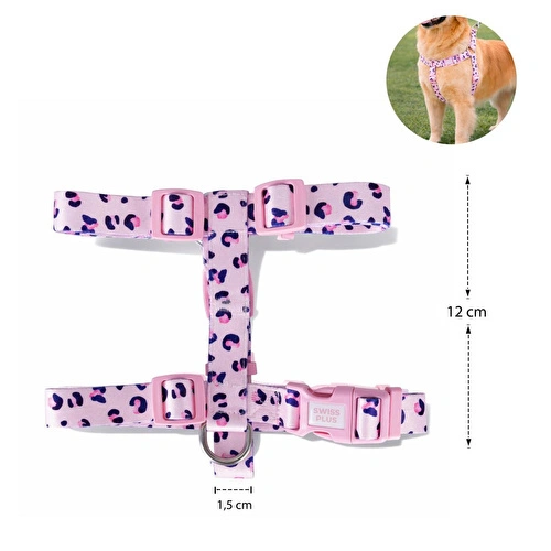 Bloominbag Swissplus Urban Paws Pink Leo Geri Dönüştürülmüş H-tipi Köpek Göğüs Tasması-small Bloominbag Swissplus Urban Paws Pink Leo Geri Dönüştürülmüş H-tipi Köpek Göğüs Tasması-small