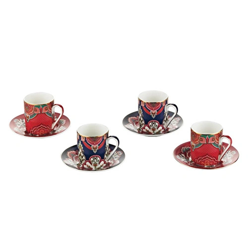 Lucky Art Etro Bone 4lu Kahve Fincani Seti 100 Ml