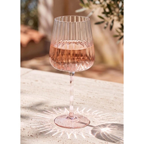 The Mia Şarap Kadehi Pembe Beyaz 600 Ml