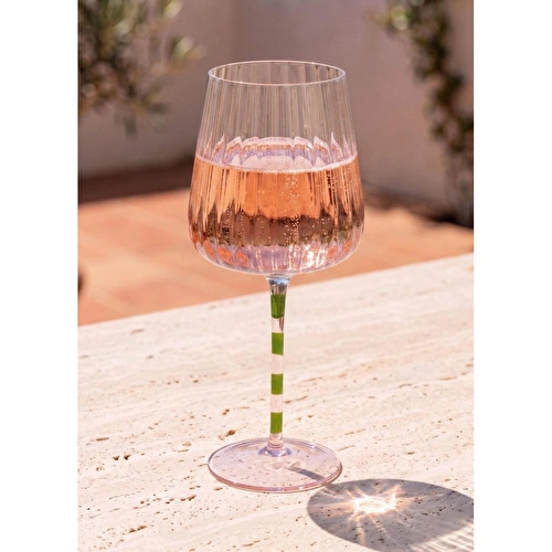 The Mia Şarap Kadehi Pembe Yeşil 600 Ml The Mia Şarap Kadehi Pembe Yeşil 600 Ml