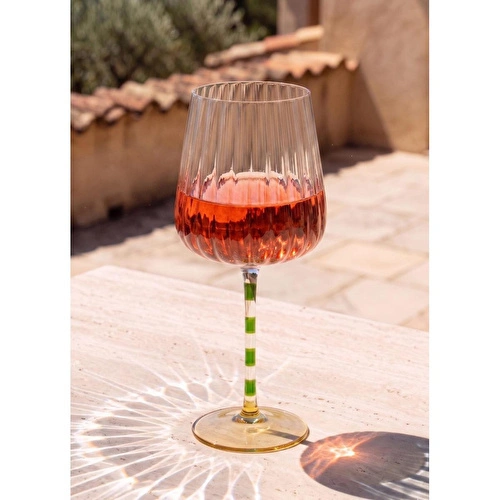 The Mia Şarap Kadehi Yeşil Sarı 600 Ml