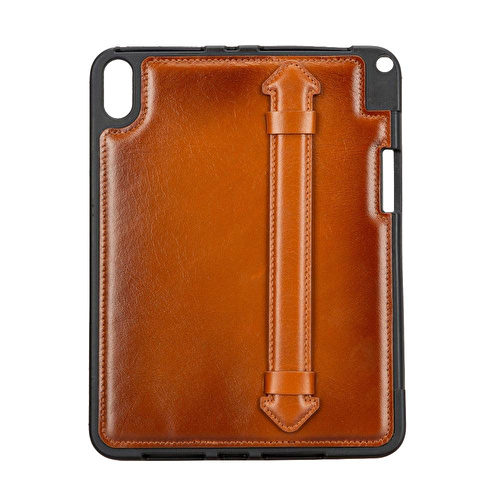 Bloominbag Porté Felix Saddle Brown Ipad Mini 6 Hakiki Deri Kılıf - El Askılı