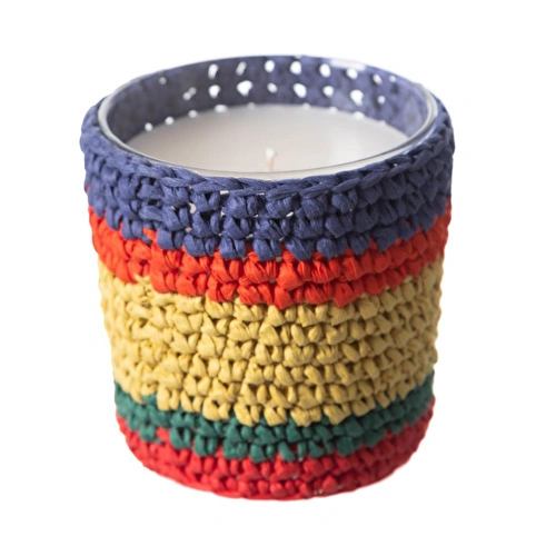 Mudo Home Colory Örgü Flower Kase Mum 220gr