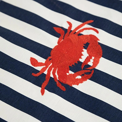 Mudo Home Marin Crab Nakişli Runner Laci̇vert 50x130