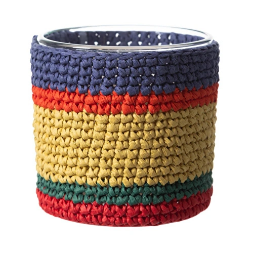 Mudo Home Colory Örgü Flower Kase Mum 370gr