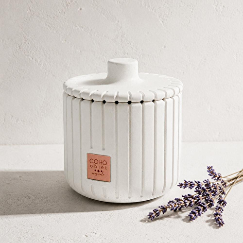 Coho Objet Coho Style Lavender Fields Dekoratif El Dökümü Mum