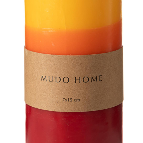 Mudo Home Degrade Sütun Mum Turuncu 7x15 Cm Mudo Home Degrade Sütun Mum Turuncu 7x15 Cm