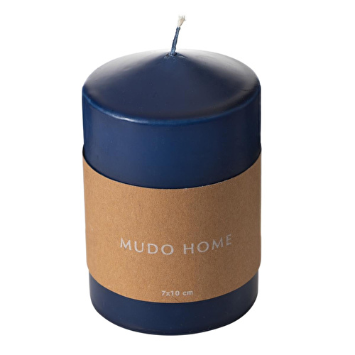 Mudo Home Sütun Mum Laci̇vert 7x10 Cm Mudo Home Sütun Mum Laci̇vert 7x10 Cm