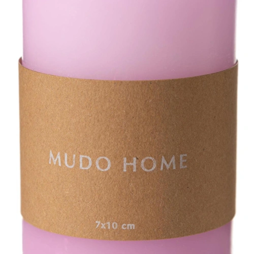 Mudo Home Sütun Mum Pembe 7x10 Cm