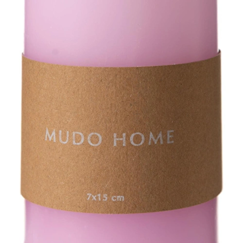 Mudo Home Sütun Mum Pembe 7x15 Cm