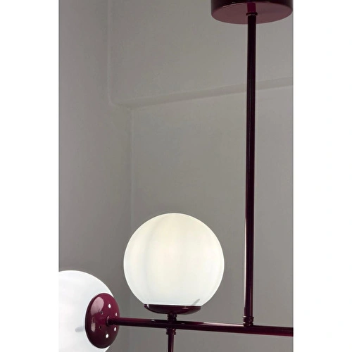 Apliqa Jose 4lü Bordo Renkli Modern Salon Avize