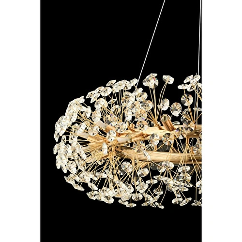Apliqa Gloria 80'lik Gold Kristal Taşlı Modern Tasarım Salon Avize