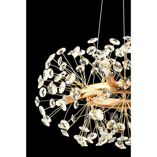 Apliqa Gloria 60'lik Gold Kristal Taşlı Modern Tasarım Salon Avize