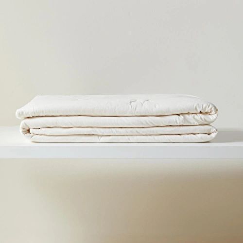 Ocean Home Textile %100 Pamuk Penye Ekru Yıldız Nakışlı Çocuk Tek Kişilik Çok Amaçlı Örtü 155 X 215 Cm