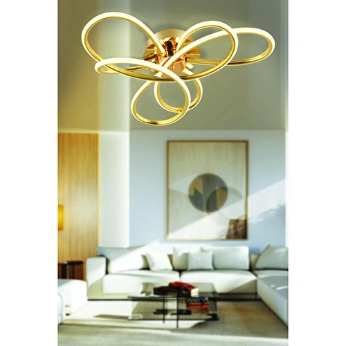 Apliqa Aybel Gold 48 Watt Plafonyer Modern Koridor Salon Led Avize