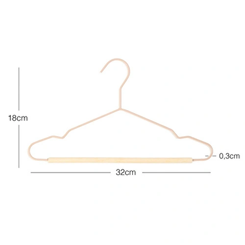 Ocean Home Textile 9'lu Ahşap Destekli Mat Pudra Renk Metal Çocuk Giysi Askısı 18 X 32 X 0.3 Cm Ocean Home Textile 9'lu Ahşap Destekli Mat Pudra Renk Metal Çocuk Giysi Askısı 18 X 32 X 0.3 Cm