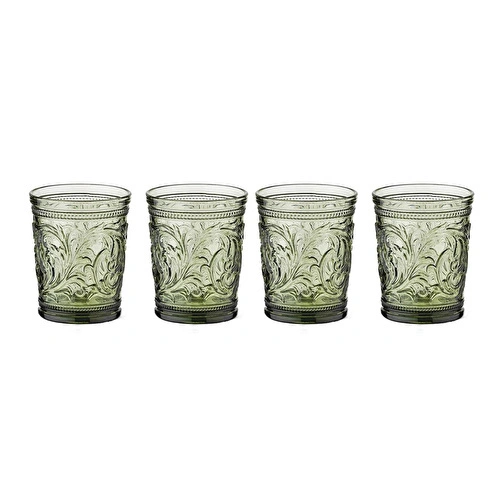 Lucky Art Violette 4’lü Yeşil Cam Su Bardak Seti 300 Ml