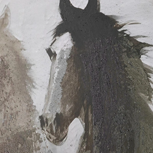 Mudo Home Stallions Çerçeveli̇ Yağliboya Tablo 100x150 Cm