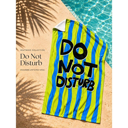 Cozy Home Heatwave Plaj Havlusu Do Not Disturb Yeşil