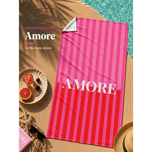 Cozy Home Heatwave Plaj Havlusu Amore Kırmızı