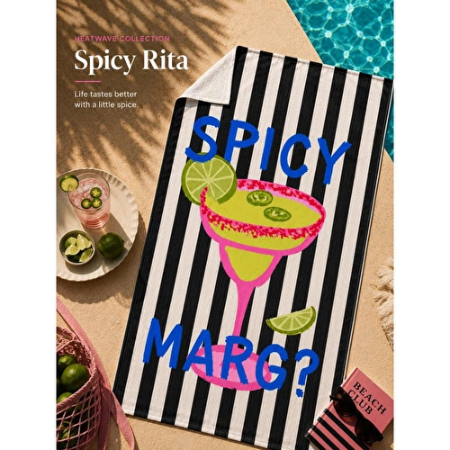 Cozy Home Heatwave Plaj Havlusu Spicy Rita Siyah