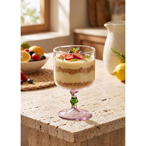 The Mia Bead Dondurmalık Tatlı Sunum Kasesi Yeşil 300 Ml