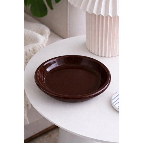 Beige & Stone Kahverengi Donut Seramik Yemek Tabağı – 21,5 Cm