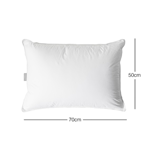 Ocean Home Textile %100 Pamuk Kumaş Kaz Tüyü Konforunda Saten Biyeli 900 Gr Mikrojel Yastık 50 X 70 Cm