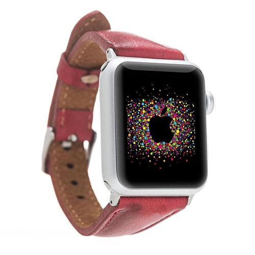 Bloominbag Bloomband Signature Crimson Red Deri Apple Watch Kordonu(44/45/46/49mm)