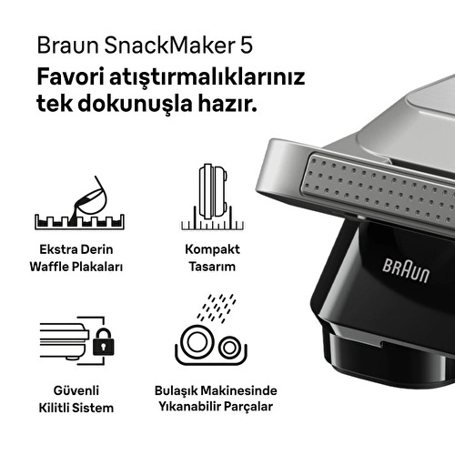 Braun Snackmaker 5 Sm5006 Silver Tost M. Braun Snackmaker 5 Sm5006 Silver Tost M.