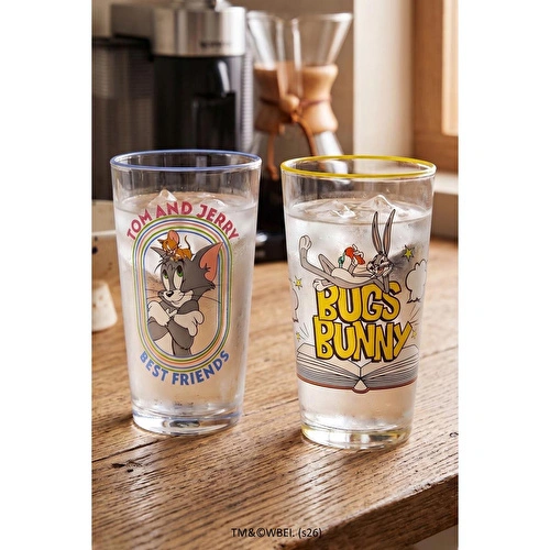 Rakle Tom And Jerry Ve Bugs Bunny 2'li Meşrubat Bardağı Seti 570 Cc