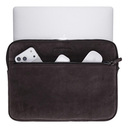 Bloominbag Mocha Still Hakiki Süet Deri 15-16 Inç Macbook/laptop Kılıfı