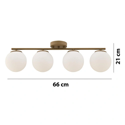 Apliqa Lumera 4'lü Beyaz Camlı Plafonyer Eskitme Avize Apliqa Lumera 4'lü Beyaz Camlı Plafonyer Eskitme Avize