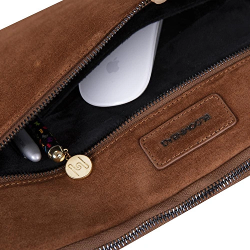 Bloominbag Camel Still Hakiki Süet Deri 15-16 Inç Macbook/laptop Kılıfı