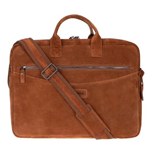 Bloominbag Camel Still Hakiki Süet Deri 15-16 Inç Macbook/laptop Çantas