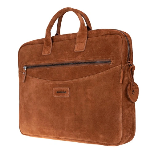 Bloominbag Camel Still Hakiki Süet Deri 15-16 Inç Macbook/laptop Çantas