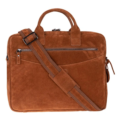 Bloominbag Camel Still Hakiki Süet Deri 13-14 Inç Macbook/laptop Çantası