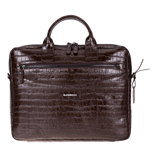 Bloominbag Mocha Croco Hakiki Deri 13-14 Inç Macbook/laptop Çantası
