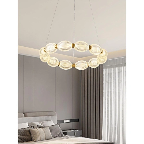 Apliqa Aspen 12'li Yuvarlak 56 Watt Eskitme Sarkıt 3 Renkli Led Avize