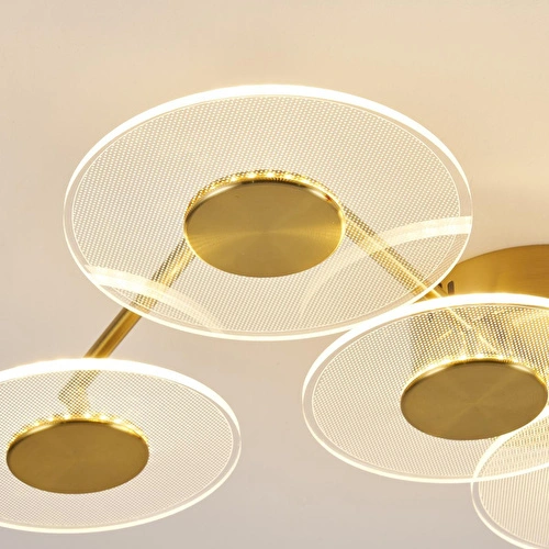 Apliqa Callista 6'lı Gold 18 Watt Plafonyer 3 Renkli Led Avize Apliqa Callista 6'lı Gold 18 Watt Plafonyer 3 Renkli Led Avize