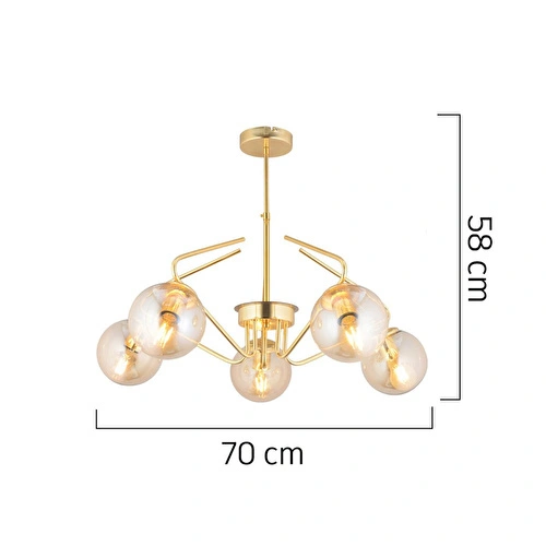 Apliqa Mildred 5'li Gold Modern Sarkıt Genç Odası Mutfak Yatak Odası Salon Sarkıt Avize Apliqa Mildred 5'li Gold Modern Sarkıt Genç Odası Mutfak Yatak Odası Salon Sarkıt Avize