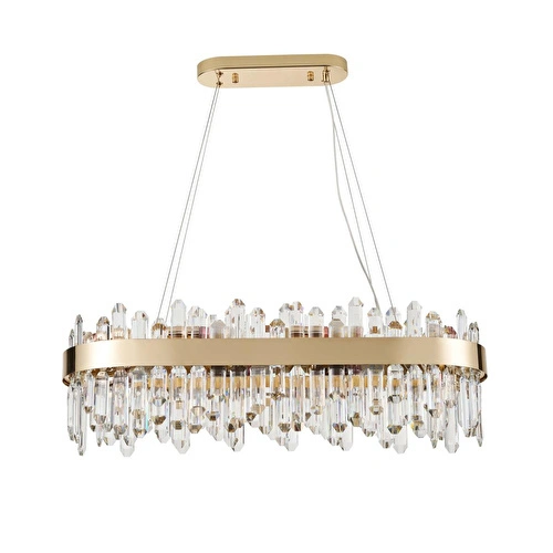 Apliqa Linfred Yemek Masası Üstü Sıralı Gold Kristal Taşlı Modern Salon Avize Apliqa Linfred Yemek Masası Üstü Sıralı Gold Kristal Taşlı Modern Salon Avize